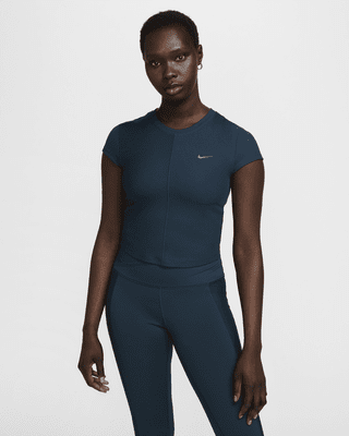 ★ Nike★ One Fitted Dry Fit Short Sleeve Crop Top W Black Nike One Fitted Women's Dri-FIT Short-Sleeve Cropped Top